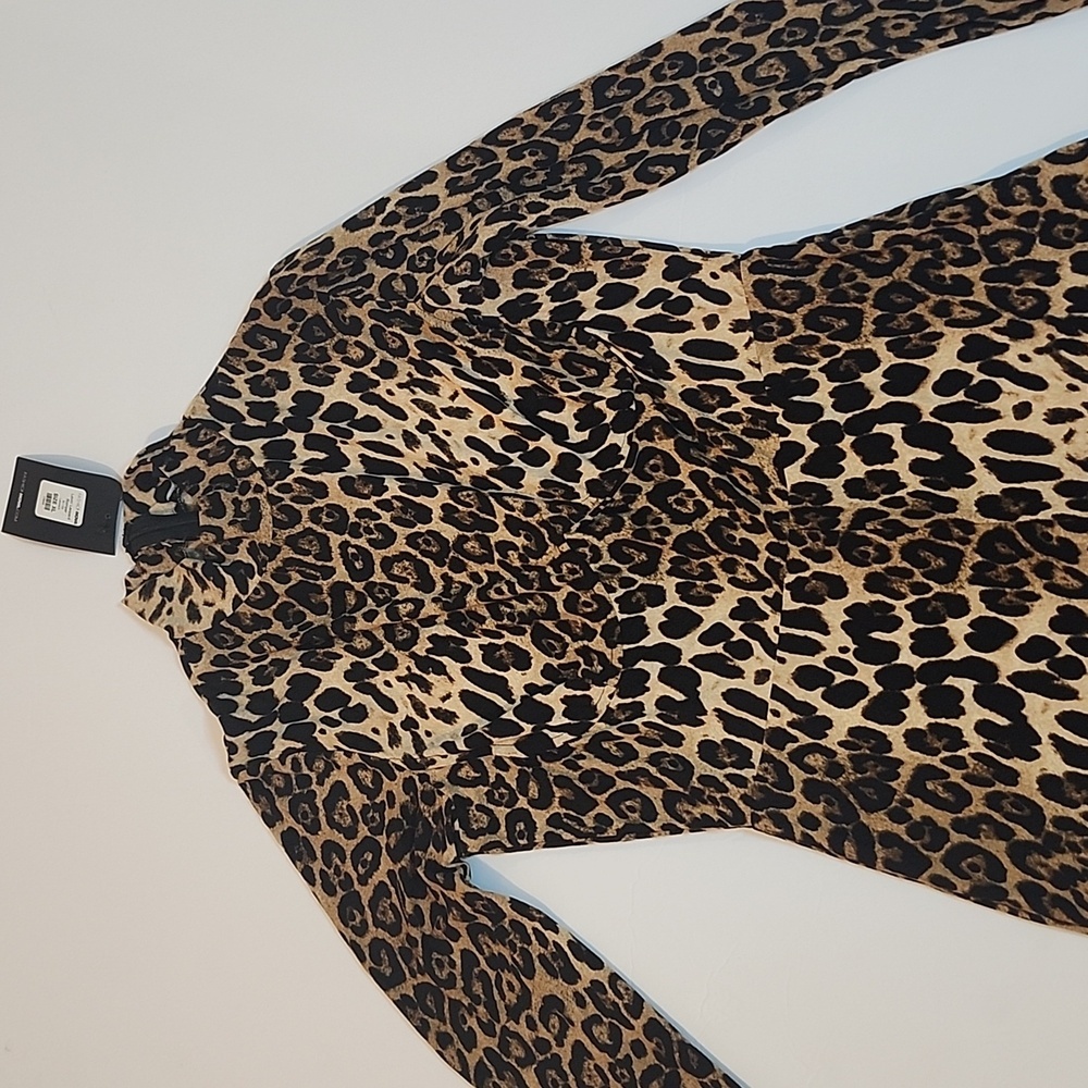 Fashion Nova Leopard Print Long Sleeve Bodysuit - Picture 7 of 13